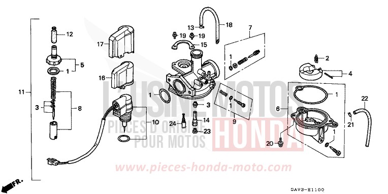 VERGASER von CB1300 Super Bold'or ABS BARBADOS BLUE (B134) von 1995